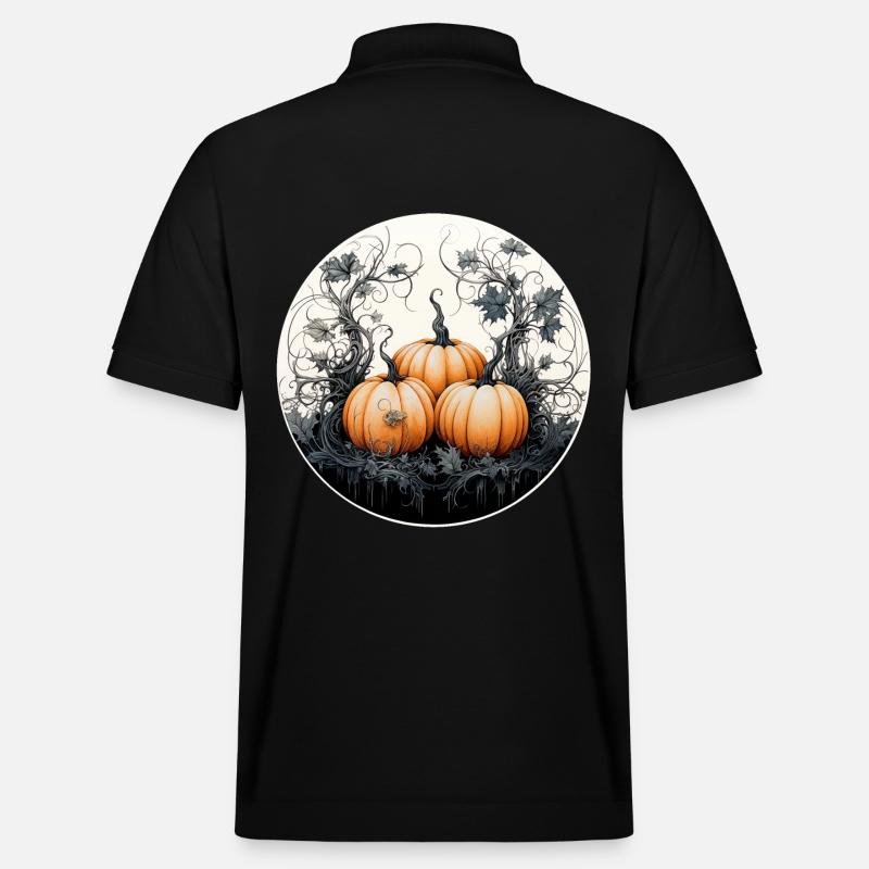 Kürbisse Halloween - Stanley/Stella Unisex Bio-Poloshirt PREPSTER - Schwarz