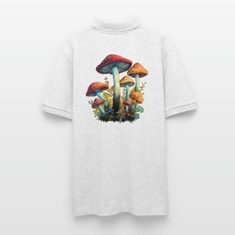 Mushrooms Toadstools Stanley/Stella Unisex Organic Polo Shirt PREPSTER