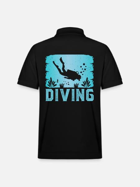 Diving - Stanley/Stella Unisex Organic Polo Shirt PREPSTER - black