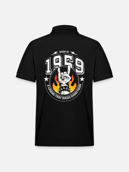 1959 Birthday, rocks everything - Stanley/Stella Unisex Organic Polo Shirt PREPSTER - black