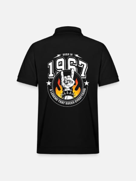 1967 Birthday, rocks everything - Stanley/Stella Unisex Organic Polo Shirt PREPSTER - black