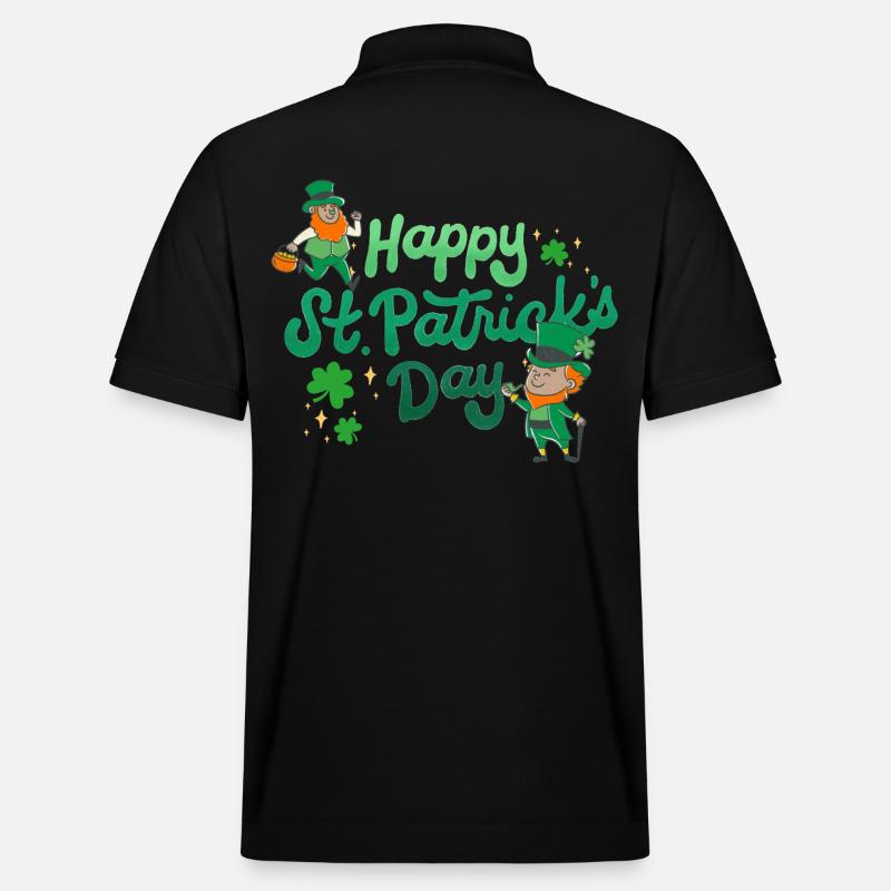 Bonne Saint-Patrick. La Saint-Patrick! - Polo PREPSTER bio Stanley/Stella Unisexe - noir
