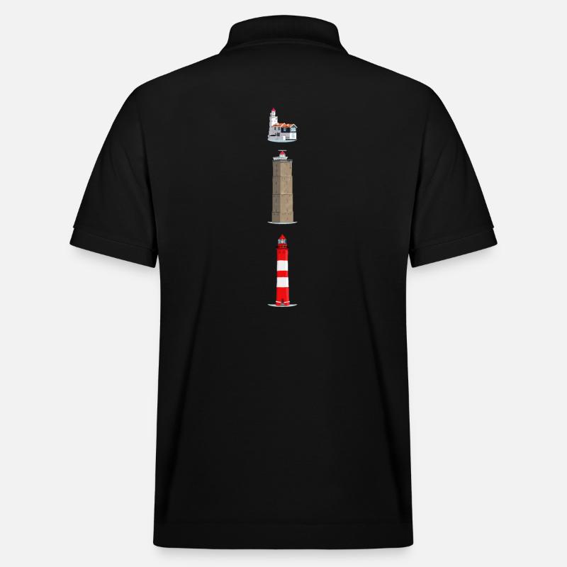 Phares Ameland, Terschelling, Marches - Polo PREPSTER bio Stanley/Stella Unisexe - noir