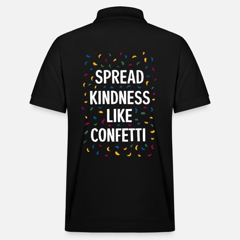 Spread Kindness Like Confetti - Stanley/Stella Unisex Bio-Poloshirt PREPSTER - Schwarz