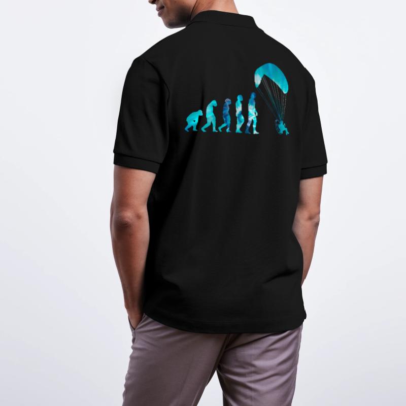Evolution from Walking to Flying Paramotor Stanley/Stella Unisex Organic Polo Shirt PREPSTER
