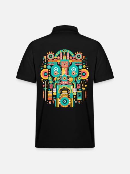 Maya-gud Maya-mytologi Itzamna - Stanley/Stella PREPSTER økologisk unisex poloshirt - sort