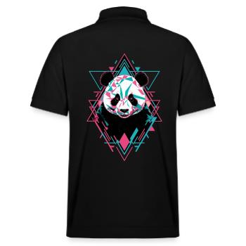 Oeuvre géométrique Panda - Polo PREPSTER bio Stanley/Stella Unisexe - noir - Dos - Andy (188cm)