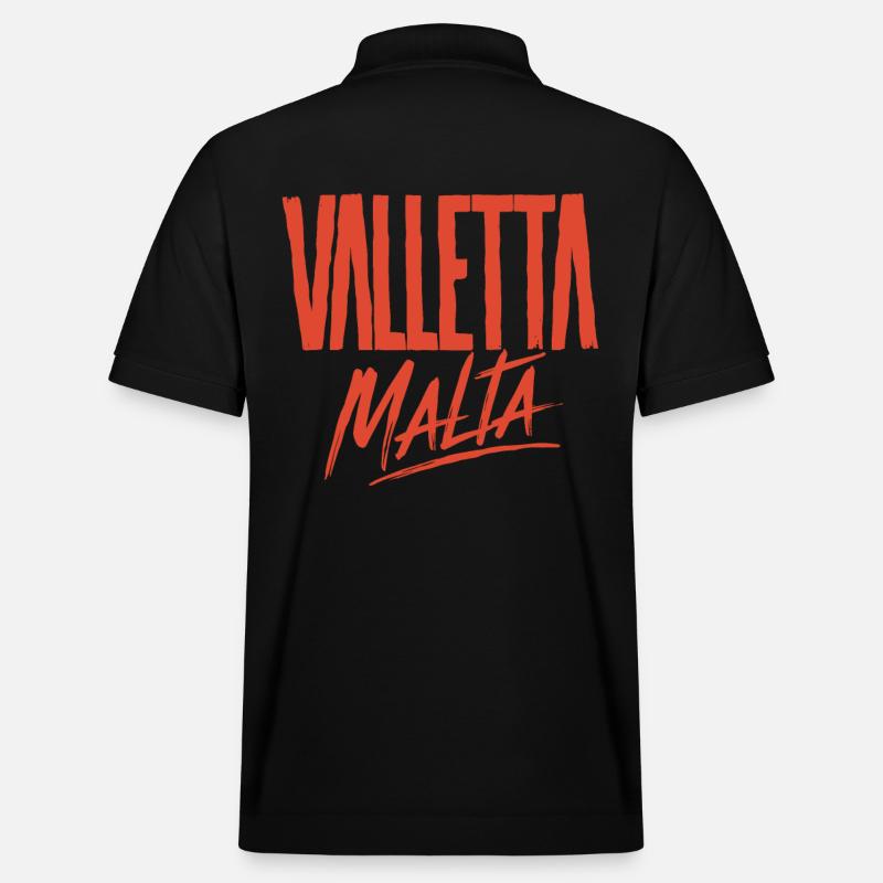 Valletta Malta Souvenir Erinnerung - Stanley/Stella Unisex Bio-Poloshirt PREPSTER - Schwarz