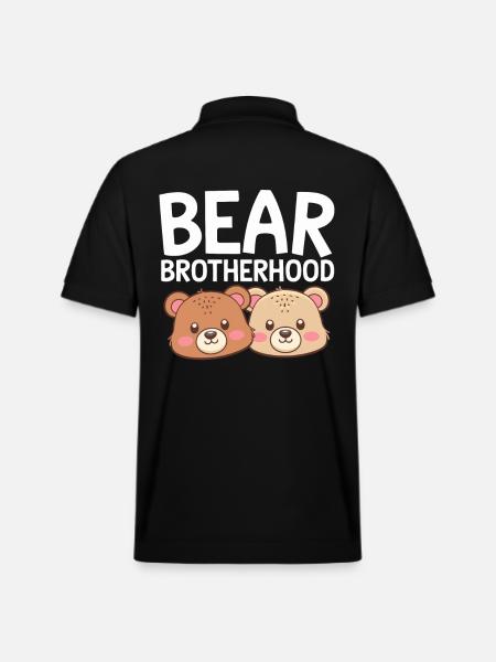 Bears Groups Design Bears Brotherhood - Stanley/Stella Unisex Organic Polo Shirt PREPSTER - black