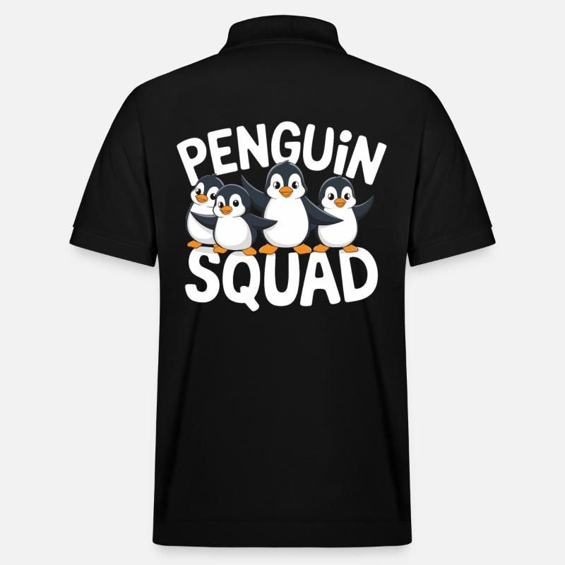 Penguin Gruppen Design Penguin Squad - Stanley/Stella Unisex Bio-Poloshirt PREPSTER - Schwarz
