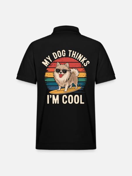 Pomeranian Dog Pomeranian - Stanley/Stella Unisex Organic Polo Shirt PREPSTER - black