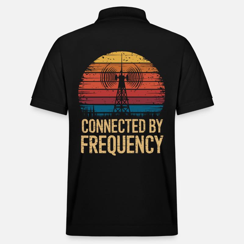 Amateurfunker Verbunden Durch Frequenz - Stanley/Stella Unisex Bio-Poloshirt PREPSTER - Schwarz