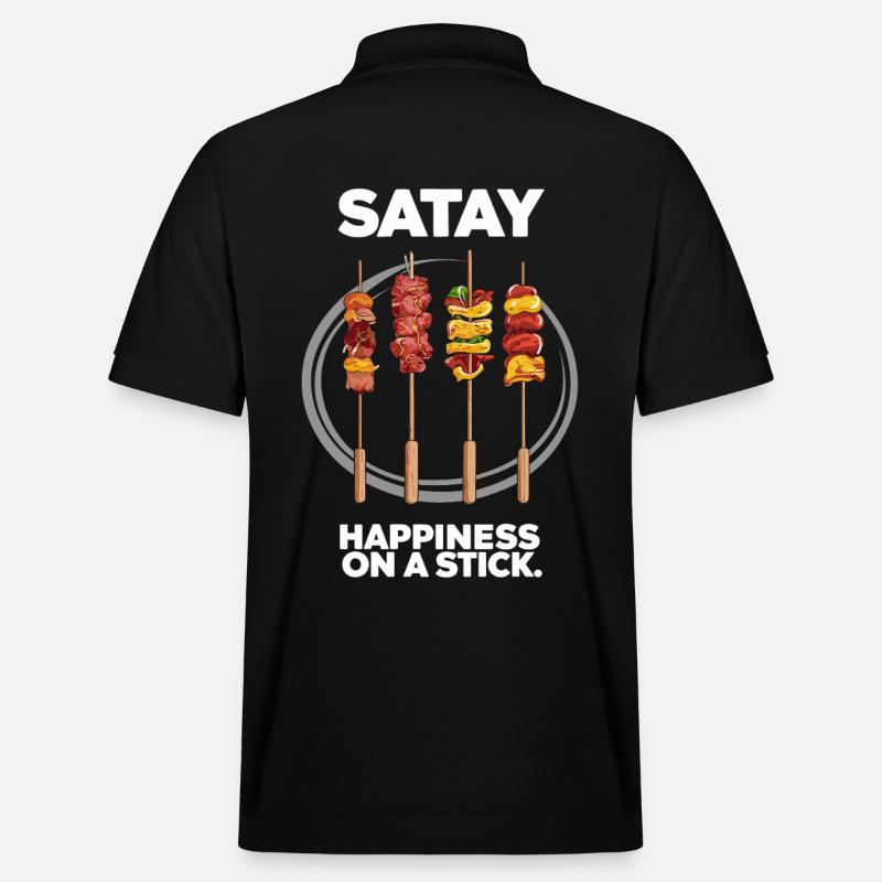 Satay Bonheur Sur Un Bâton - Polo PREPSTER bio Stanley/Stella Unisexe - noir