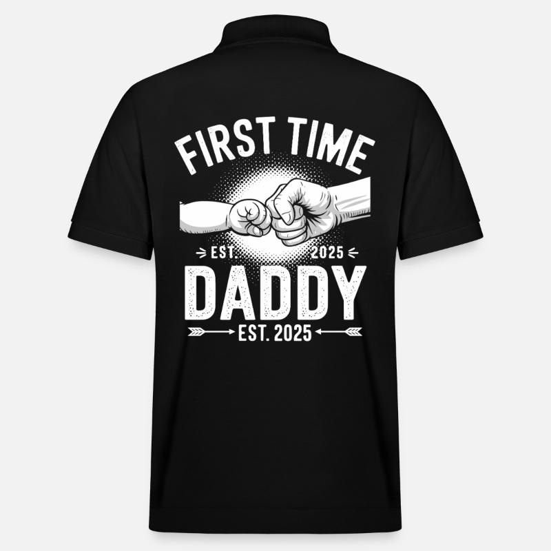 Erstes Mal Papa Seit 2025 - Stanley/Stella Unisex Bio-Poloshirt PREPSTER - Schwarz