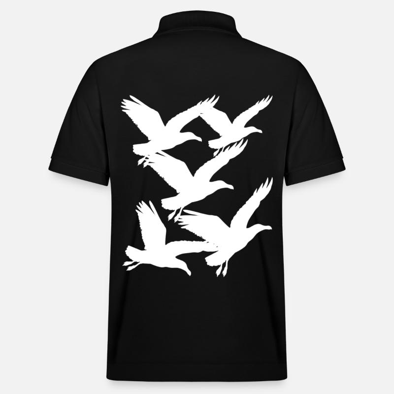 Möwe Möwen maritim - Stanley/Stella Unisex Bio-Poloshirt PREPSTER - Schwarz