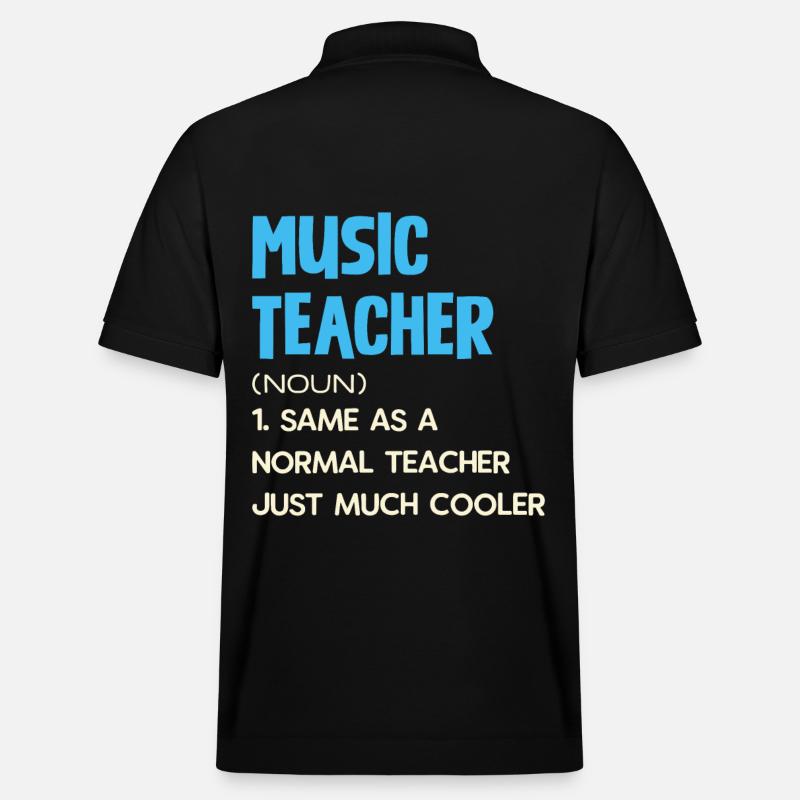 Musiklehrer Definition Cooler Lehrer Idee - Stanley/Stella Unisex Bio-Poloshirt PREPSTER - Schwarz