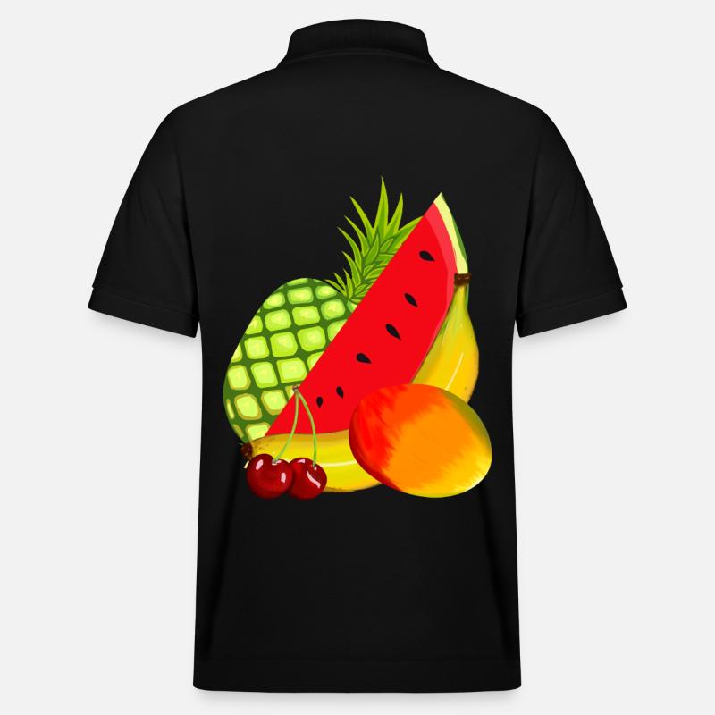 Obst Frucht exotisch Früchte - Stanley/Stella Unisex Bio-Poloshirt PREPSTER - Schwarz
