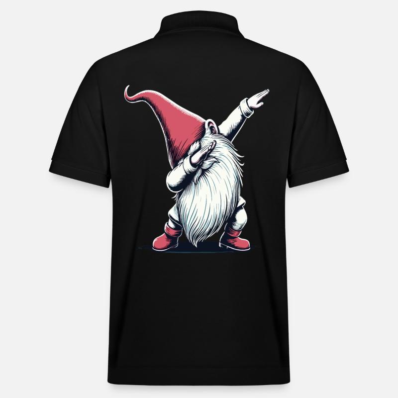 Dabbing Gnome Dab Père Noël - Polo PREPSTER bio Stanley/Stella Unisexe - noir