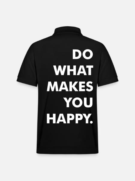 do what makes you happy - Stanley/Stella Unisex Organic Polo Shirt PREPSTER - black