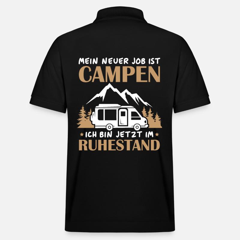Renter Camping Geschenk - Stanley/Stella Unisex Bio-Poloshirt PREPSTER - Schwarz