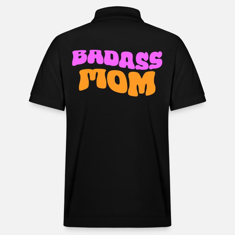 Badass Mom - Stanley/Stella Unisex Bio-Poloshirt PREPSTER - Schwarz