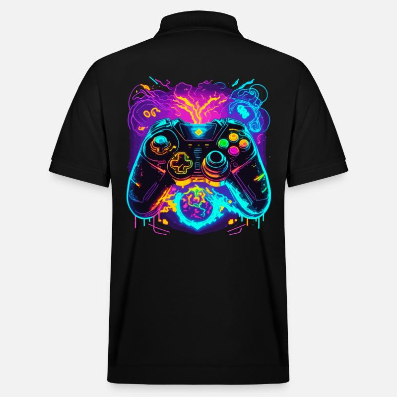 Power Graffiti Gaming Controller - Stanley/Stella Unisex Bio-Poloshirt PREPSTER - Schwarz