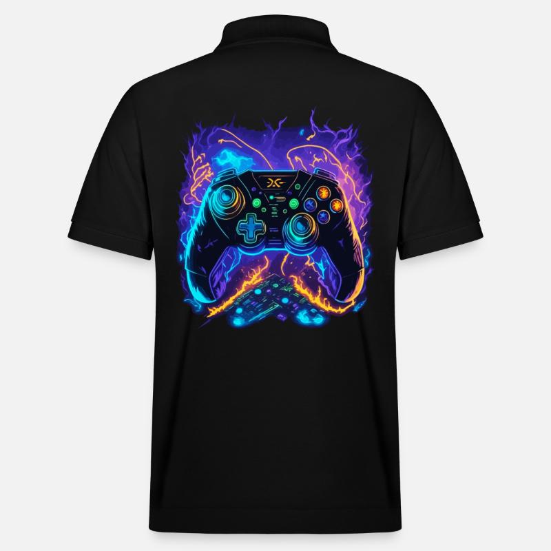 Powerful Gaming Controller Art - Stanley/Stella Unisex Bio-Poloshirt PREPSTER - Schwarz