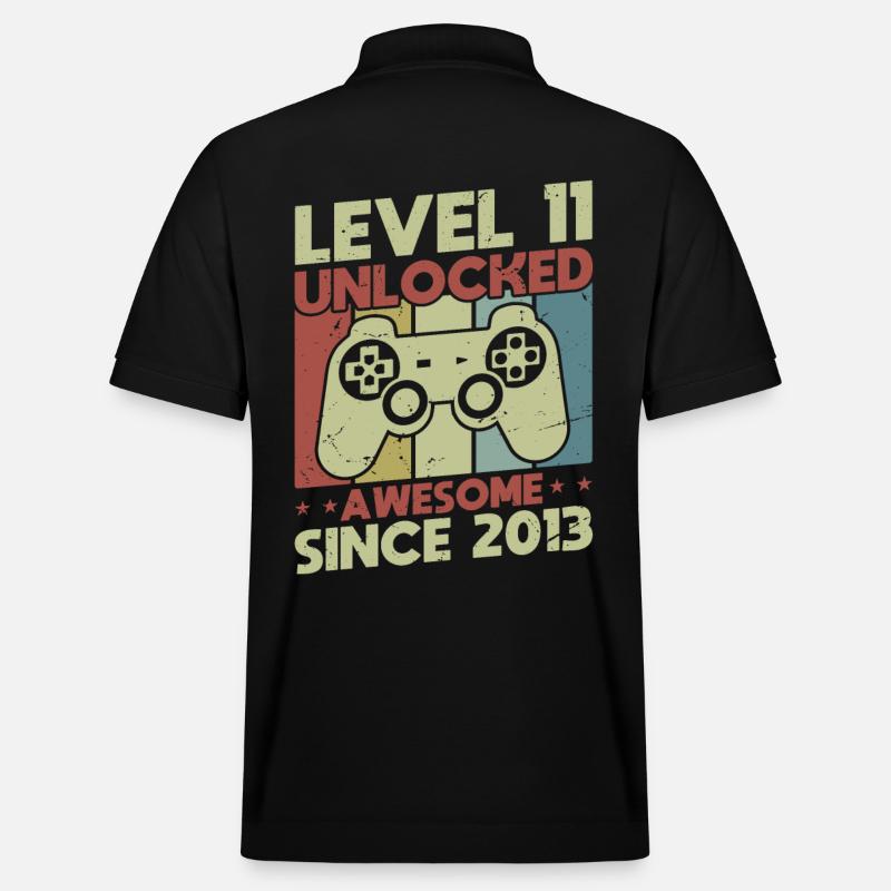 Level 11 freigeschaltet - Stanley/Stella Unisex Bio-Poloshirt PREPSTER - Schwarz