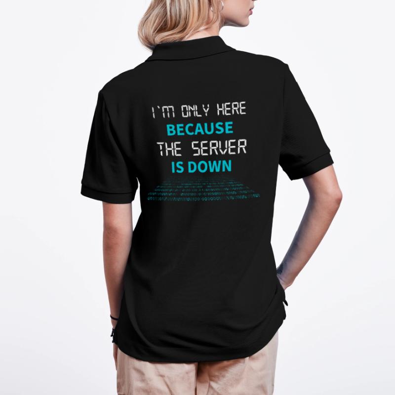 Nerd Coder Server Download Error 404 Stanley/Stella Unisex Organic Polo Shirt PREPSTER