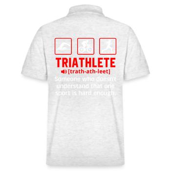 Triathlete definition - Stanley/Stella Unisex Organic Polo Shirt PREPSTER - heather white - Back - Andy (188cm)