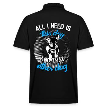 French Bulldog All I need is this dog and - Stanley/Stella Unisex Organic Polo Shirt PREPSTER - black - Back - Andy (188cm)