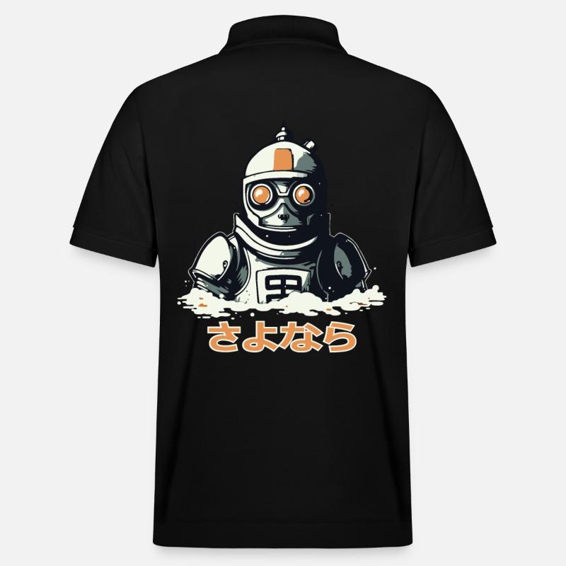 さよなら Leb wohl, ein sinkender Roboter - Stanley/Stella Unisex Bio-Poloshirt PREPSTER - Schwarz