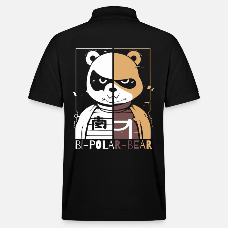 Bipolarer Polar Bär oder Eisbär - Stanley/Stella Unisex Bio-Poloshirt PREPSTER - Schwarz