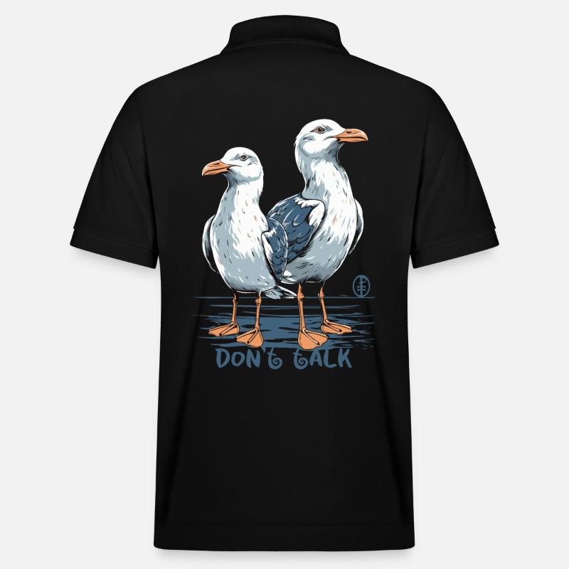 Ne parlez pas, mouettes - Polo PREPSTER bio Stanley/Stella Unisexe - noir