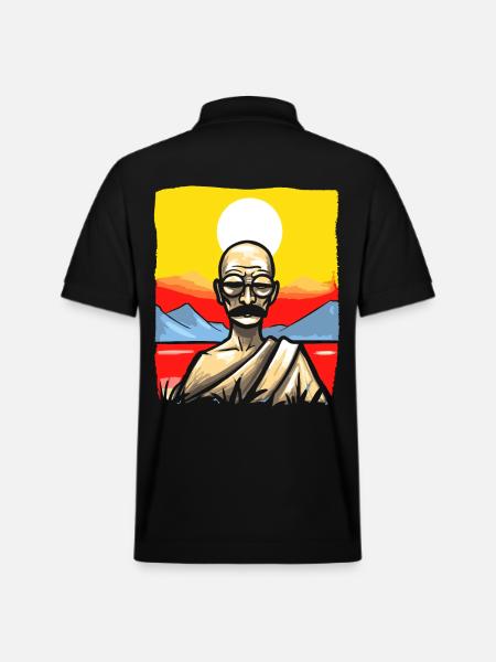 Mahatma Buddha: Tegneseriebuddhisme - Stanley/Stella PREPSTER økologisk unisex poloshirt - sort