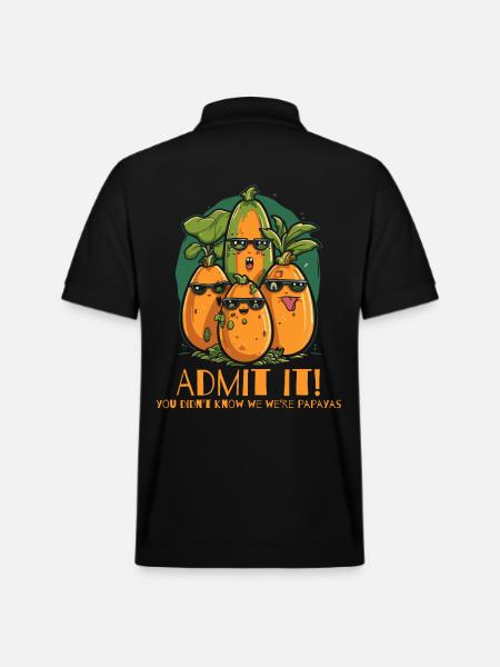 Admit it, we're papayas - Stanley/Stella Unisex Organic Polo Shirt PREPSTER - black