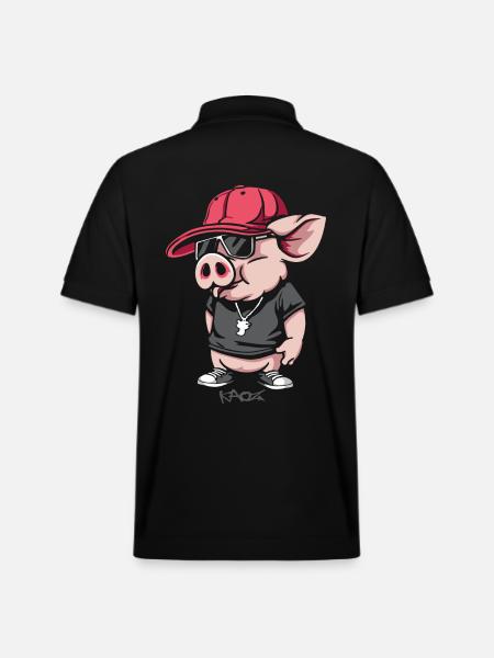 Hip-Hop, Graffiti, Breakdance, Culture, Pig - Stanley/Stella Unisex Organic Polo Shirt PREPSTER - black