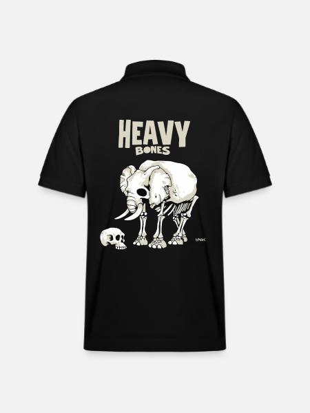 Heavy Bones: Elephant Skull - Stanley/Stella Unisex Organic Polo Shirt PREPSTER - black