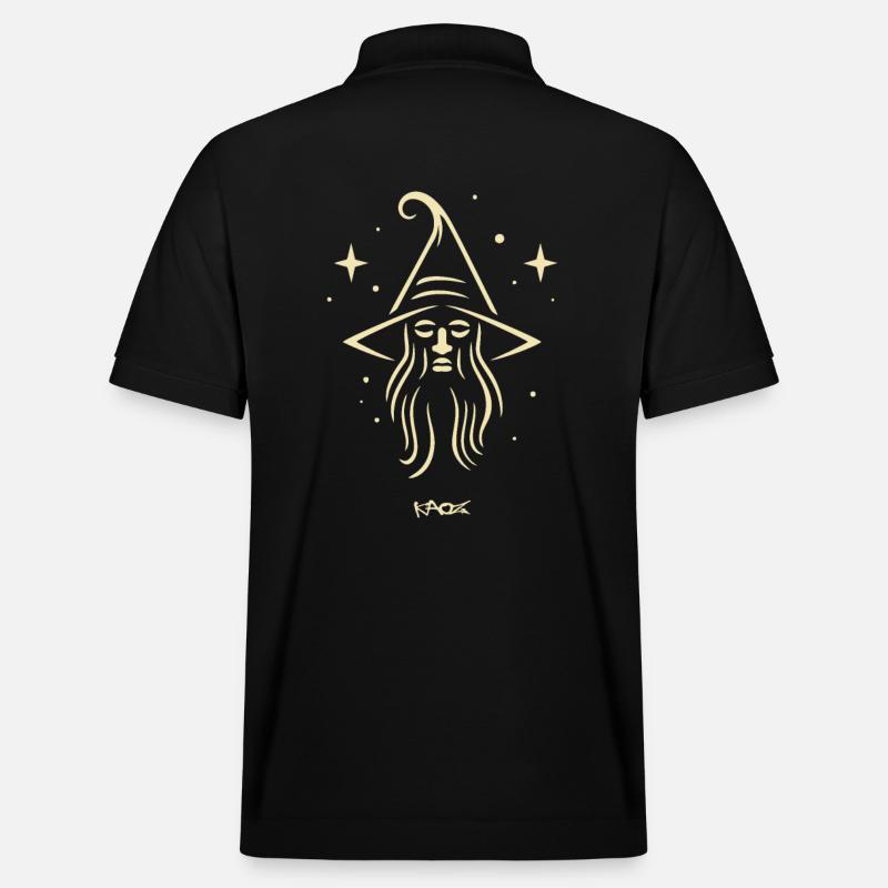 Emblème de mage - Polo PREPSTER bio Stanley/Stella Unisexe - noir