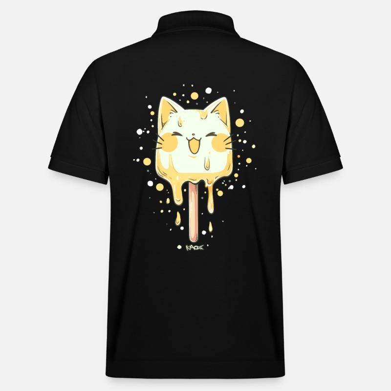 Eis Katze am Stil - Stanley/Stella Unisex Bio-Poloshirt PREPSTER - Schwarz