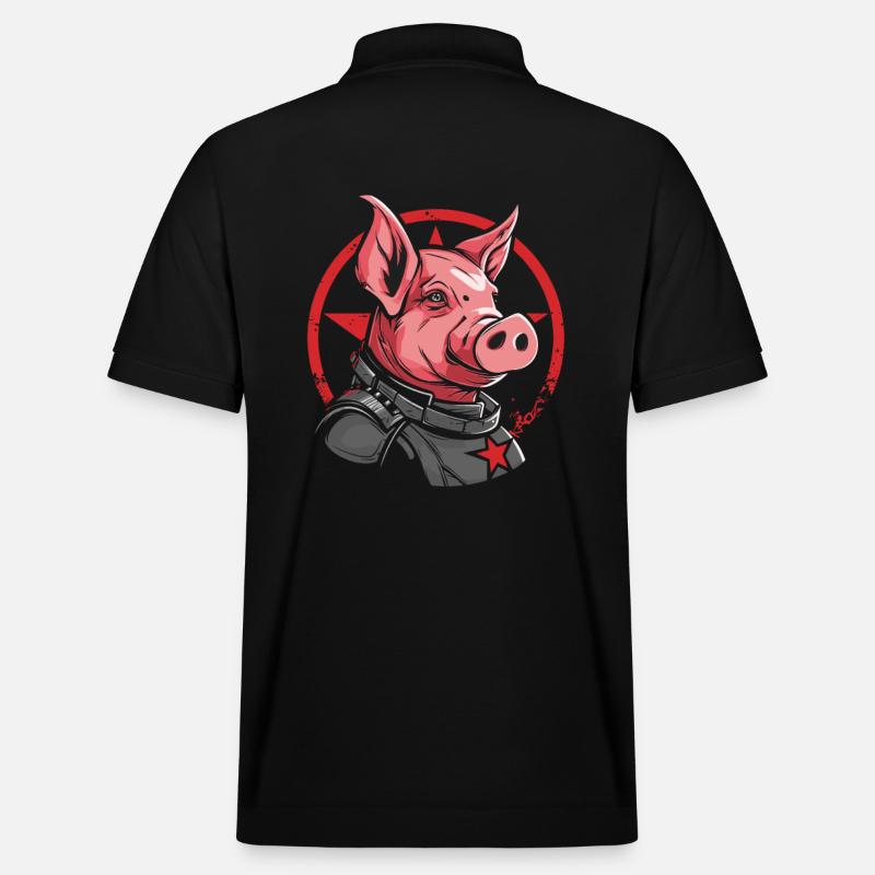 Cochon étoilé - Polo PREPSTER bio Stanley/Stella Unisexe - noir