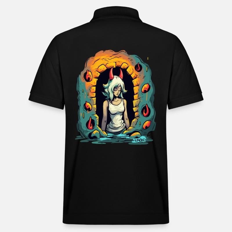 Devil Dungeon Girl - Polo PREPSTER bio Stanley/Stella Unisexe - noir