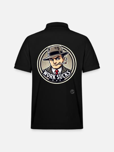 Hustler - Work is annoying - Stanley/Stella Unisex Organic Polo Shirt PREPSTER - black