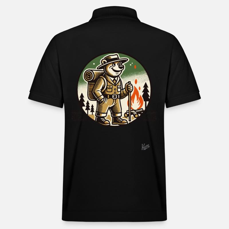 Randonneur et Camping Bear - Polo PREPSTER bio Stanley/Stella Unisexe - noir