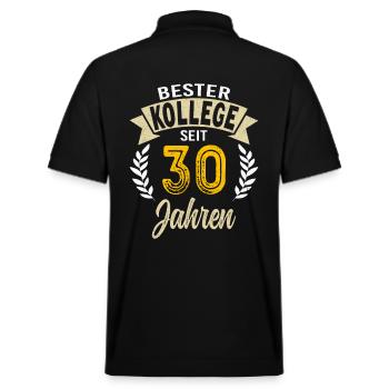 Cadeau d’anniversaire de l’entreprise 30 ans de service - Polo PREPSTER bio Stanley/Stella Unisexe - noir - Dos - Andy (188cm)