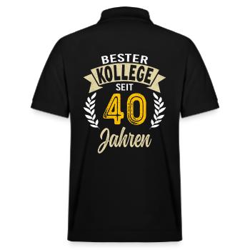 Cadeau d’anniversaire de l’entreprise 40 ans de service - Polo PREPSTER bio Stanley/Stella Unisexe - noir - Dos - Andy (188cm)