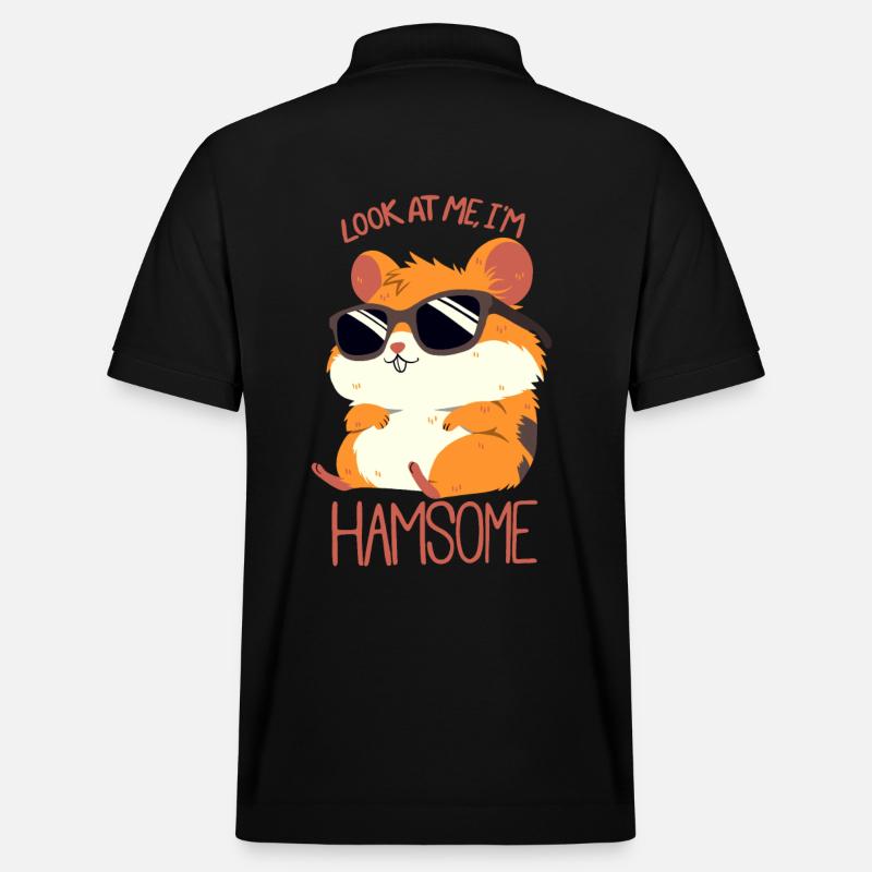 Hamsome Hamster - Polo PREPSTER bio Stanley/Stella Unisexe - noir