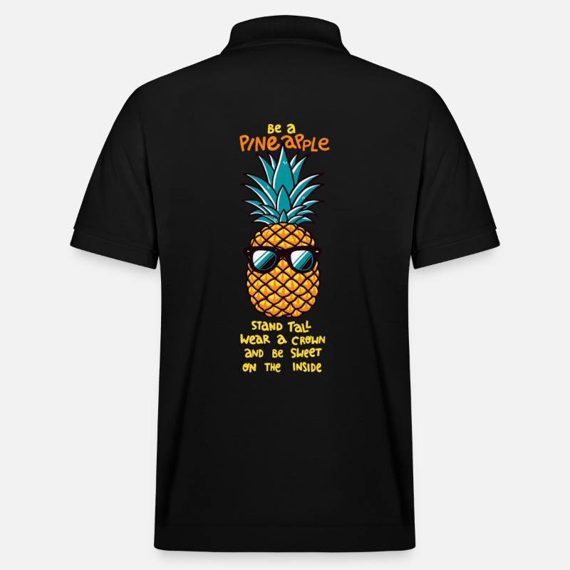 Sei eine Ananas - Stanley/Stella Unisex Bio-Poloshirt PREPSTER - Schwarz