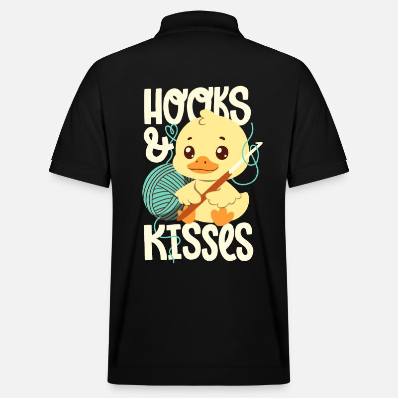 Crochets Et Bisous - Polo PREPSTER bio Stanley/Stella Unisexe - noir
