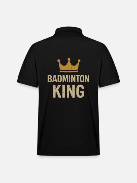 Roi du badminton - Polo PREPSTER bio Stanley/Stella Unisexe - noir